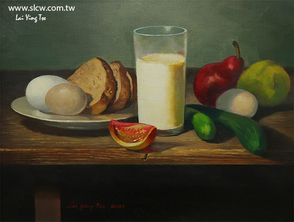 A Hearty Breakfast �ײ����\_��^�A ø_painted by Lai Ying-Tse